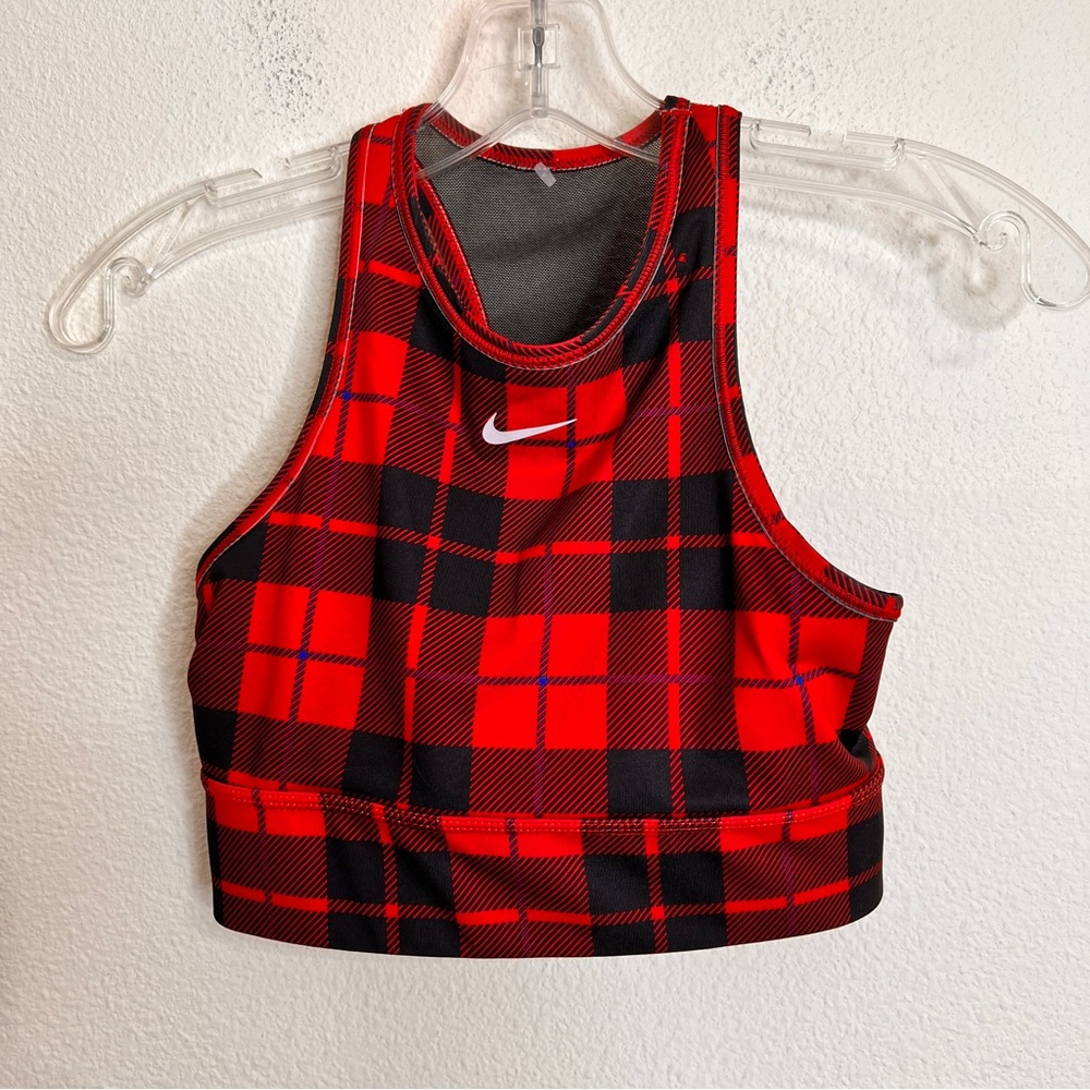 Nike Tartan Plaid Sports Bra. Size XS
